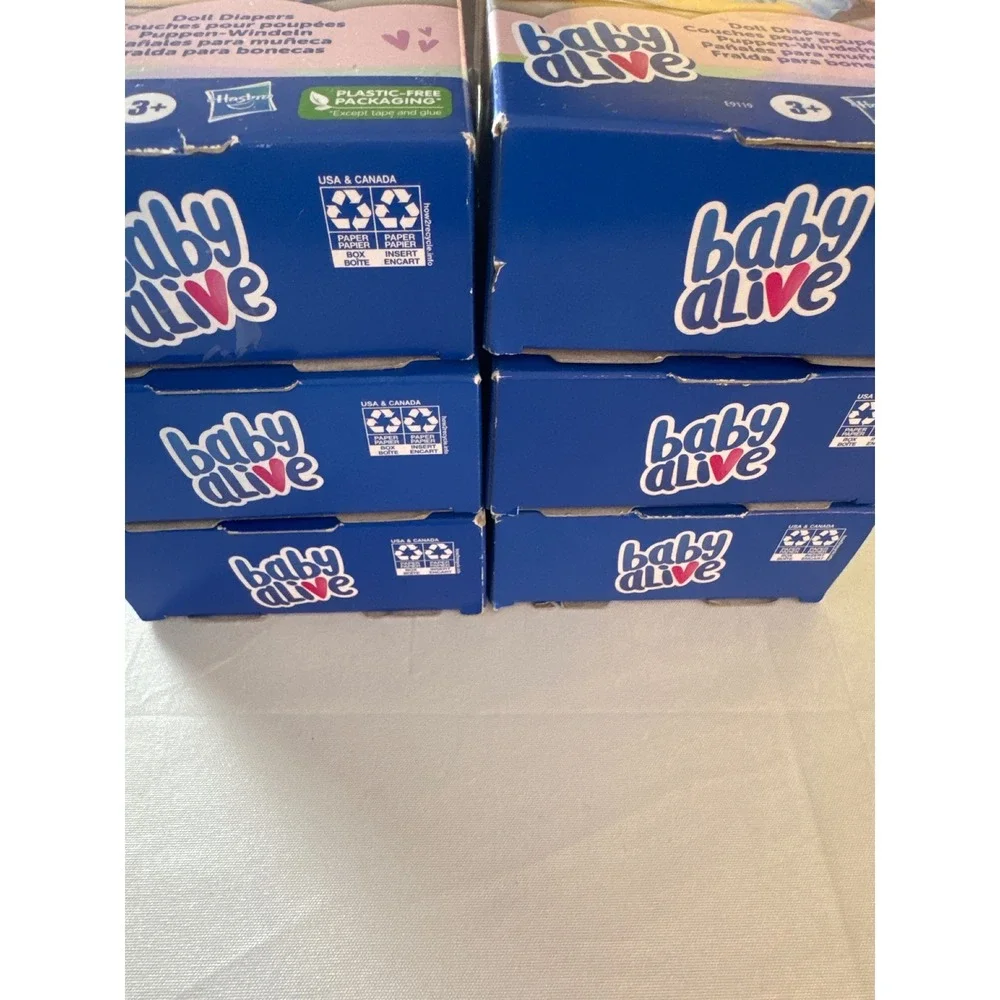 Baby Alive Doll Diapers Refill 6 Packs 24 Count Total Hasbro E9119 NEW